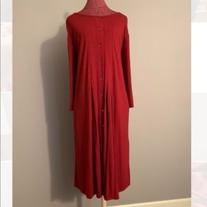 NWT J Jill midi dress with buttons and pockets